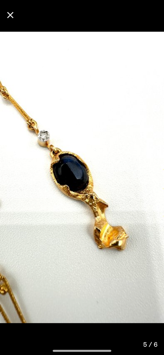 Lapponia 18k necklace with spectrolite